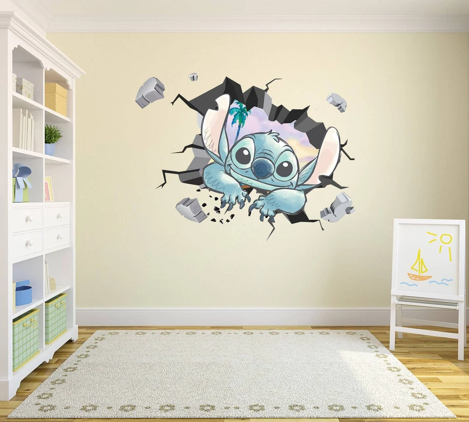 Stitch Popular Characters Room Decorations Removable Vinyl Wall Stickers Decal - Image 3 of 4