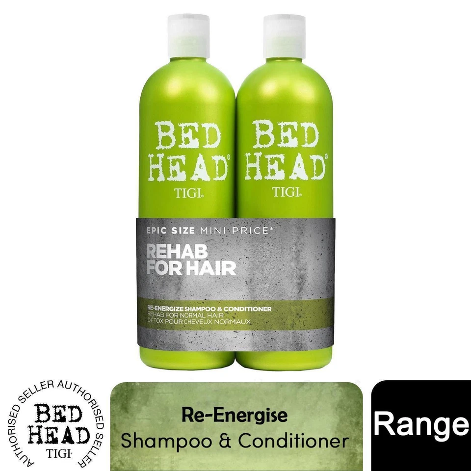 Bed Head by Tigi Urban Antidotes Re-Energise Shampoo & Conditioner, 750ml