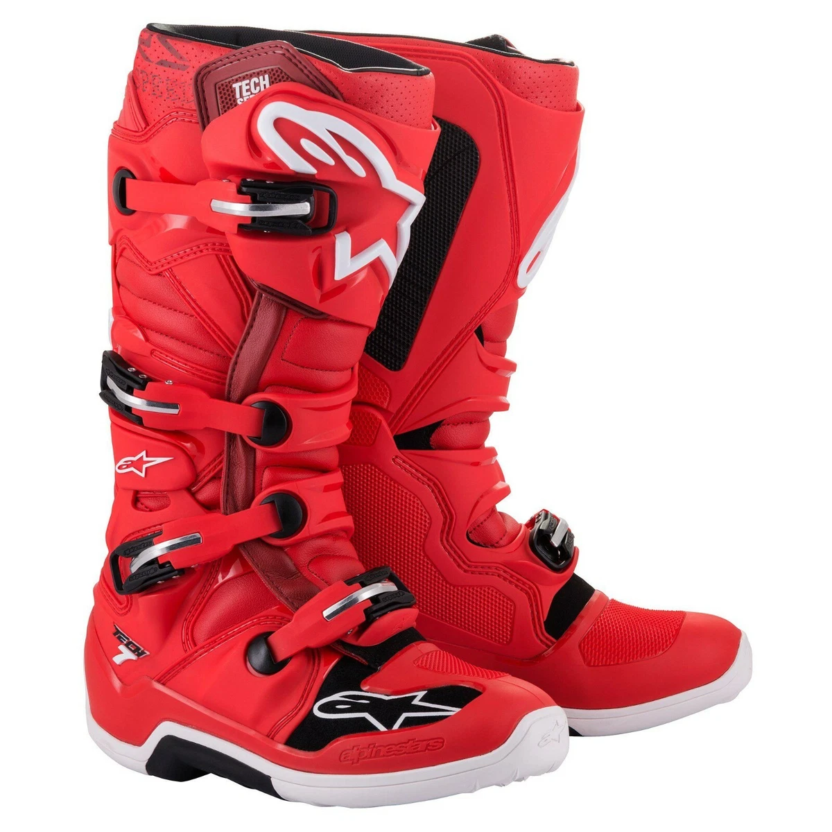 Botas De Moto Tech 7 Boots Rojo Eu 42 Hombre Alpinestars