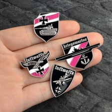 Set of 4 German Medal Lapel PIN BADGE Luftwaffe Kriegsmarine Panzers WW2 Cross