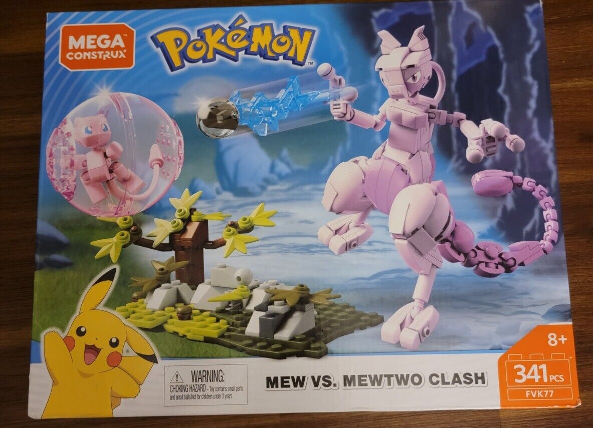 2018 MEGA CONSTRUX POKEMON MEW vs MEWTWO CLASH FVK77 NEW