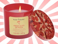 Scent Market Fresh Slice of Pizza 🍕 Scented Jar Candle Christmas Gift 5.2 OZ
