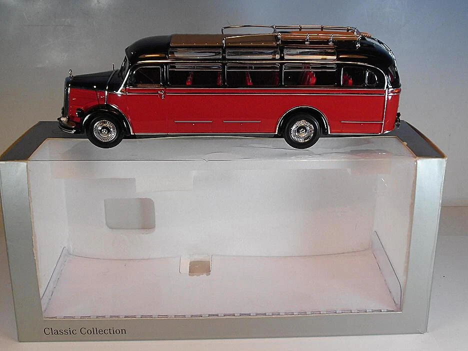 Minichamps 1/43 Mercedes Benz O 3500 Bus signalrot/schwarz OVP #8375