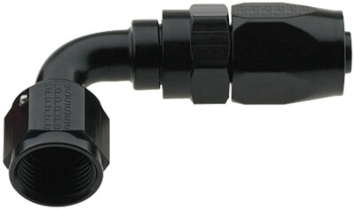 Hose Fitting #10 90 Deg Pro-Flow Black FRAGOLA 229010-BL