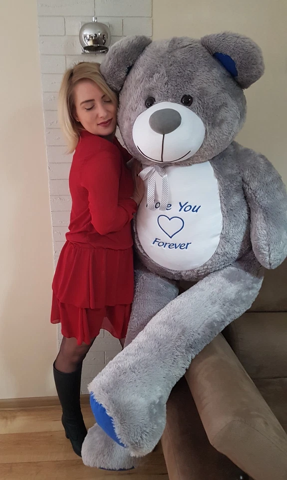 XXL Teddybär Plüsch Groß 200cm Kuschel Stoff bär Plüschbär Teddy - Bild 2 von 4
