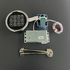 Safe Replacement Electric Keypad Lock Set, 14 Pin Cable Solenoid & 2 Backup Keys