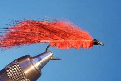 Fliegentom Streamer 3  Stück Roter  Zonker