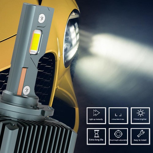2pcs D1S D1R LED Headlight Bulbs 240W 6000K Super White HID Xenon Conversion Kit - Picture 4 of 19