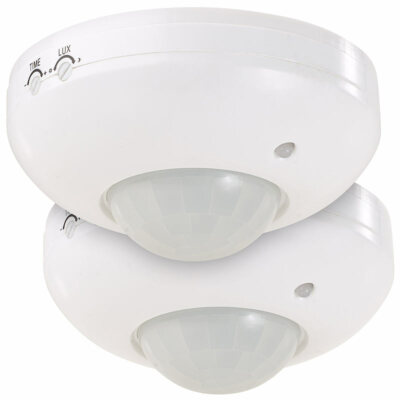 revolt 2er-Set 360°-PIR-Bewegungsmelder mit Timer, für Wand und Decke