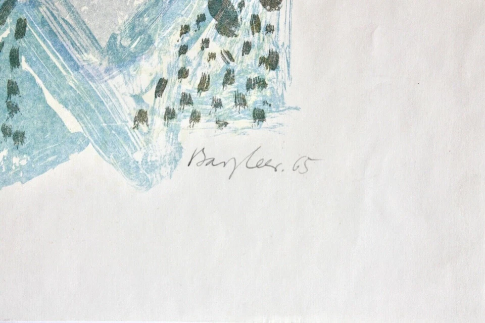 Eduard Bargheer (1901-1979), sign. Farblithographie, "Häuser und Gärten am Meer" - Bild 3 von 4