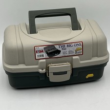 Plano Tackle Box 6102 2 Tier Fold Out Tray Fishing Gear Made in USA