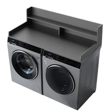 2-TIer 54" Washer Dryer Countertop, Solid Wood Laundry Topper with Anti-Slip Mat