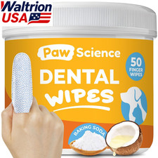 Dog and Cat Teeth Cleaning Wipes Dental Finger Wipes Unscented Kit