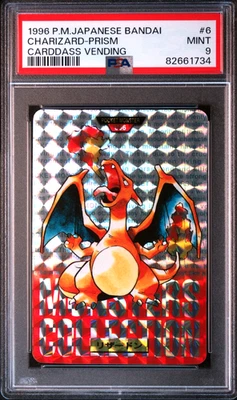 【PSA9】 1996年 バンダイ チャリザード・プリズム #6 リザードン Spec Details