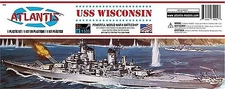 Atlantis USS Wisconsin Battleship - Plastic Model Military Ship - 1/535 Scale