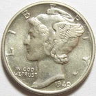 1940 Mercury Dime - About Uncirculated - #5019