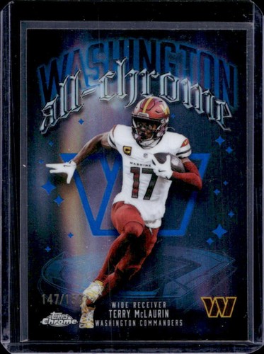 2025 Topps Chrome Terry McLaurin Blue Refractor (RAW)