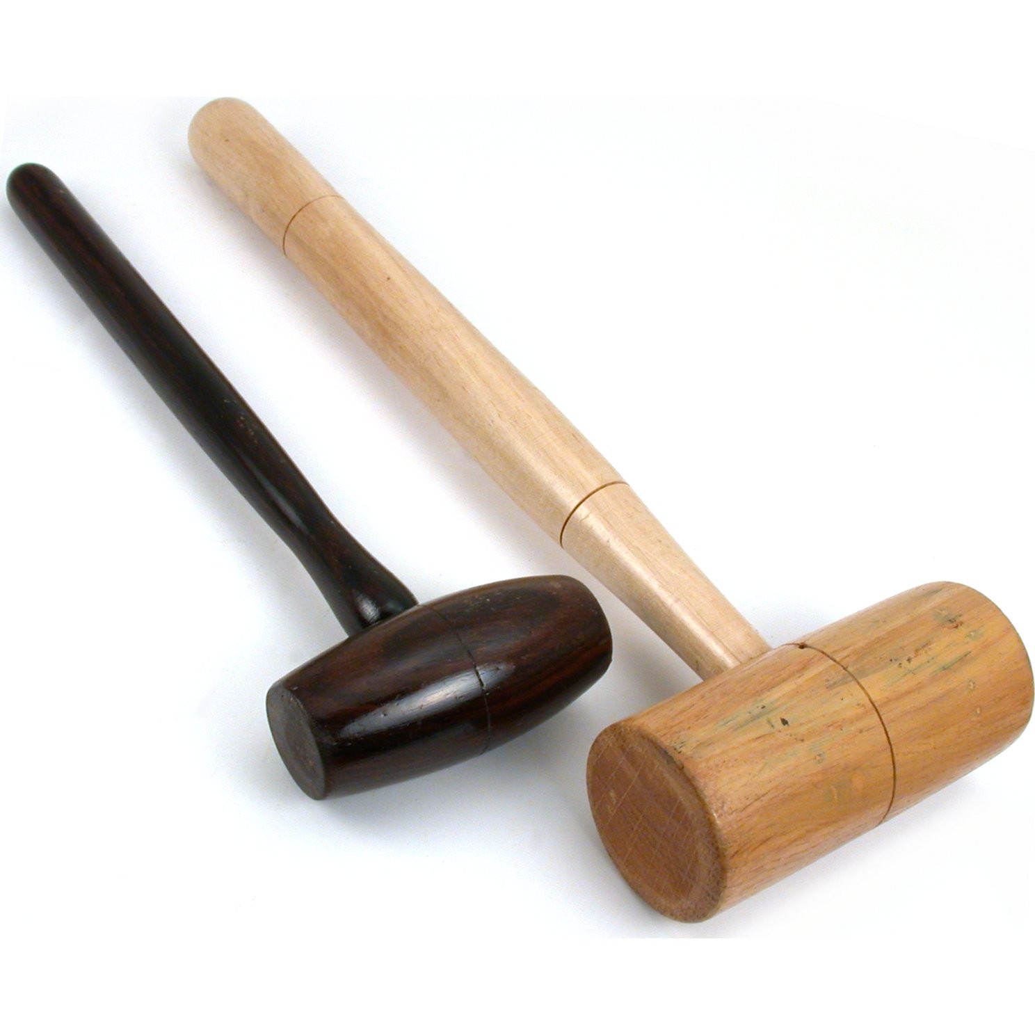 2 Rosewood & Wood Mallets Wooden Hammer Hobbyist Tools