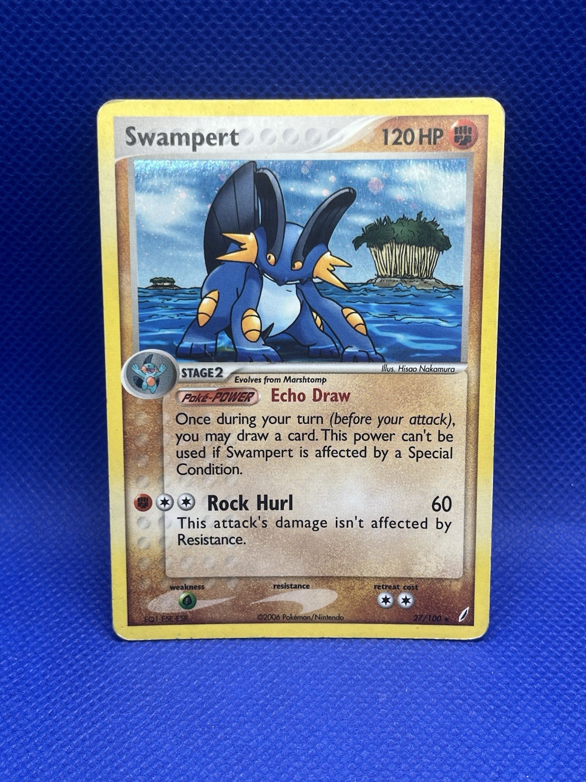 Swampert 27/100 EX Crystal Guardians Holo Rare Pokémon Card TCG  MP-LP
