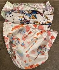 Baby Goals Diaper Cover Decorative Multicolor Floral Multi Snaps To Adjust Size