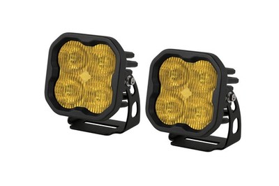 SS3 Max With Amber Back Light Yellow SAE Fog Standard Pair Diode Dynamics LED