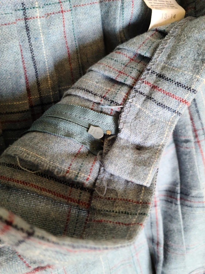 Falda Pendleton Vintage Mujer Talla 13-14 Gris 100% Lana Virgen Hecha en EE. UU. Foto 4 de 4