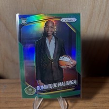 2025 Panini Prizm WNBA - Rookie Variation Dominique Malonga #144 Green Prizm RC