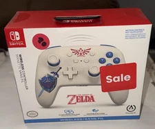 PowerA Nintendo Switch Wireless Controller Zelda Sworn Protector White Gamepad