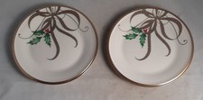 2 Lenox Holiday Nouveau RIBBON Bread  Butter Plates NEW W/ LABEL