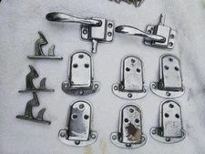 Ice Box Hardware Nickel Plated Brass 6 Hinges 3 Catches 2 Locks