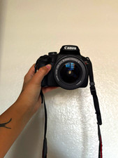 Canon EOS Rebel T100 Digital SLR 18MP Black w/ EF-S 18-55mm Lens Autofocus