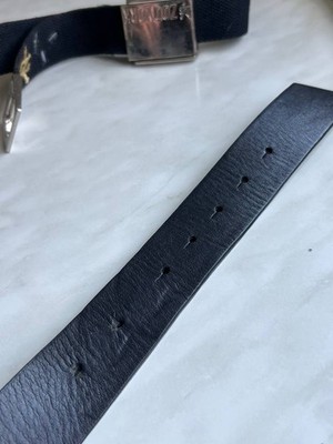 Vintage MOSCHINO Jeans Italy Heart Chrome Metal Steel Buckle
