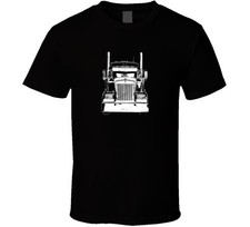 Kenworth W900 Grill View Dark Color Black T Shirt
