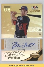 2013 Panini USA Baseball Champions Mirror Gold 6/10 Ryan Boldt #27 Auto READ 2d9