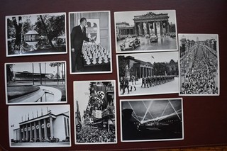 9x Original Berlin 1936 Olympic Games City Buildings photo card sticker Germany