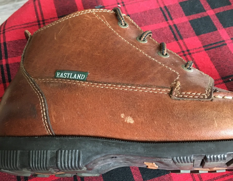 Botines vintage Eastland para mujer talla 8 W de cuero marrón con cordones 🥾 Foto 4 de 4