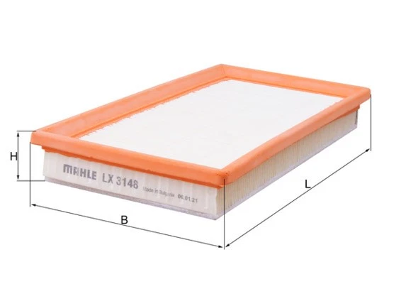 Air Filter LX3148 Mahle 51881024 0051881024 0000051916924 51894543 51904553 New - Image 2 of 4