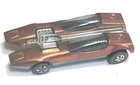 N Mint Vintage Hot Wheels Redline Orange 1968 Splittin' Image, drk interior, USA