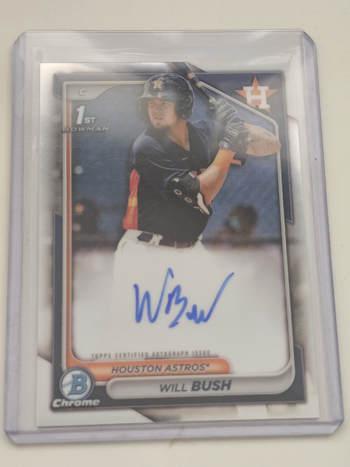 2024 Bowman Chrome 1st Bowman WILL BUSH On Card Auto Houston Astros #CPA-WB