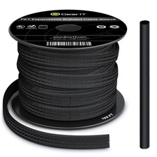 GEARit Cable Sleeve 1/4in 100ft Black Expandable 1/4" - 100 Feet,