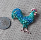 LOVELY VINTAGE COCKEREL BROOCH