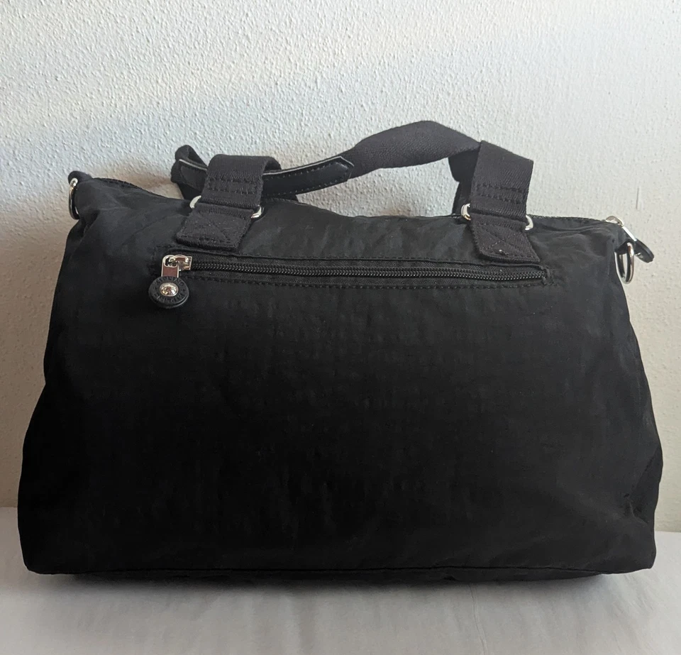Kipling Purse Shoulder Bag Tote Nylon Travel Kipling Black 13" X 9" Live Light - Image 3 of 4