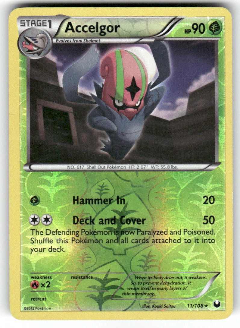 ACCELGOR - 11/108 - MP - Dark Explorers - REVERSE HOLO Rare - Pokemon