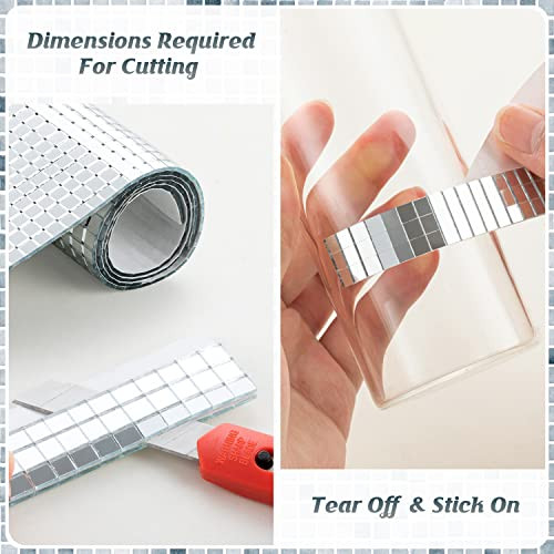 5400pcs 5mm Mirror Mosaic Tiles – Self-Adhesive Square Disco Tiles For DIY Crafts, Party Decor, & 4D Ball Projects