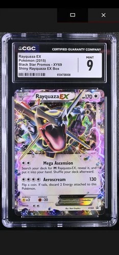 Pokémon TCG Rayquaza-EX XY XY69 Shiny Promo Cgc 9