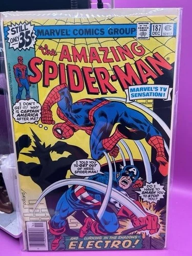 Amazing Spider-Man # 187 Marvel Comics Captain America and Electro VF