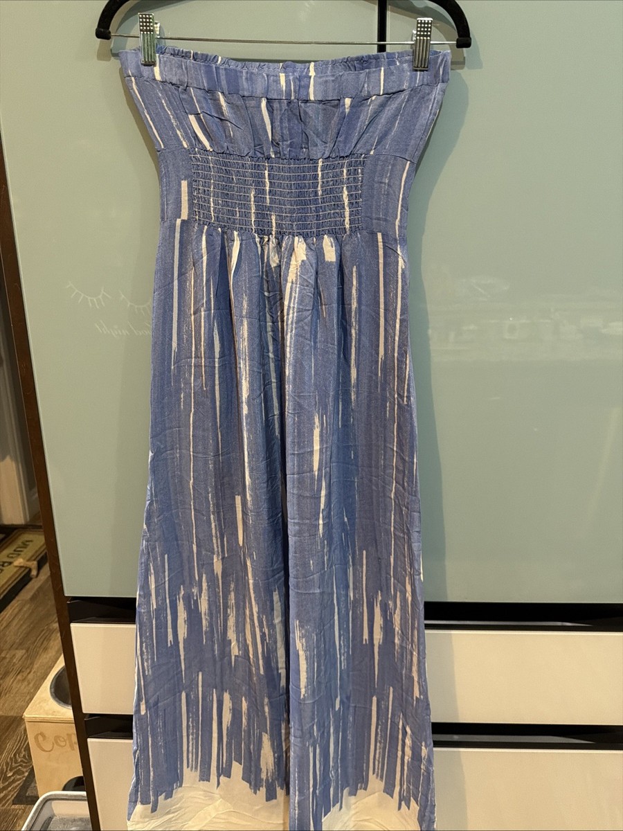 Forever 21 Fairy Maxi Woman Dress Size Small 100% Silk Vacation Beach Date Night View 4