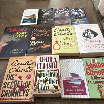 Lot of 12 Agatha Christie books And Then There Were None Murder Orient express