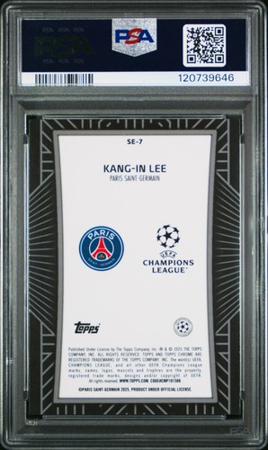 2024-25 Topps Chrome Shadow Etch #SE7 Kang-In Lee PSA 10 - Bild 2 von 2