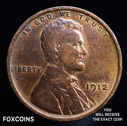 ✅ 1912-P Lincoln Wheat Cent.  FINE   VERY NICE EARLY DATE.